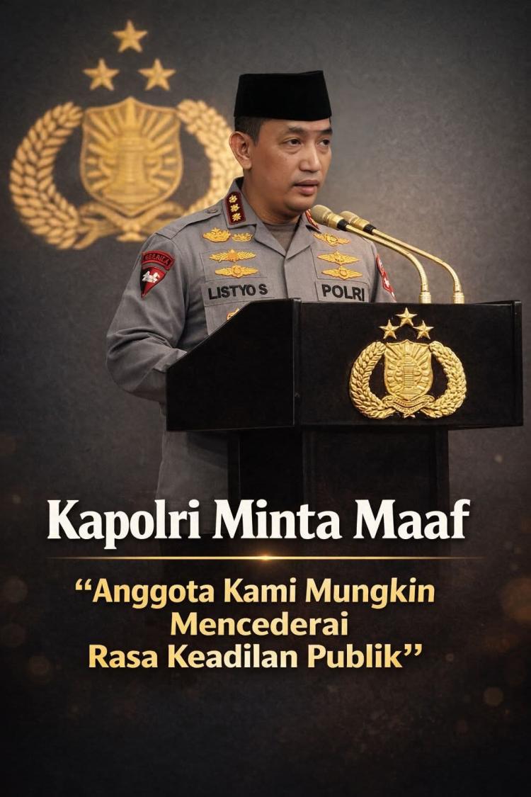 Pernyataan Reflektif Kapolri, Minta Maaf atas Perilaku Oknum Polisi